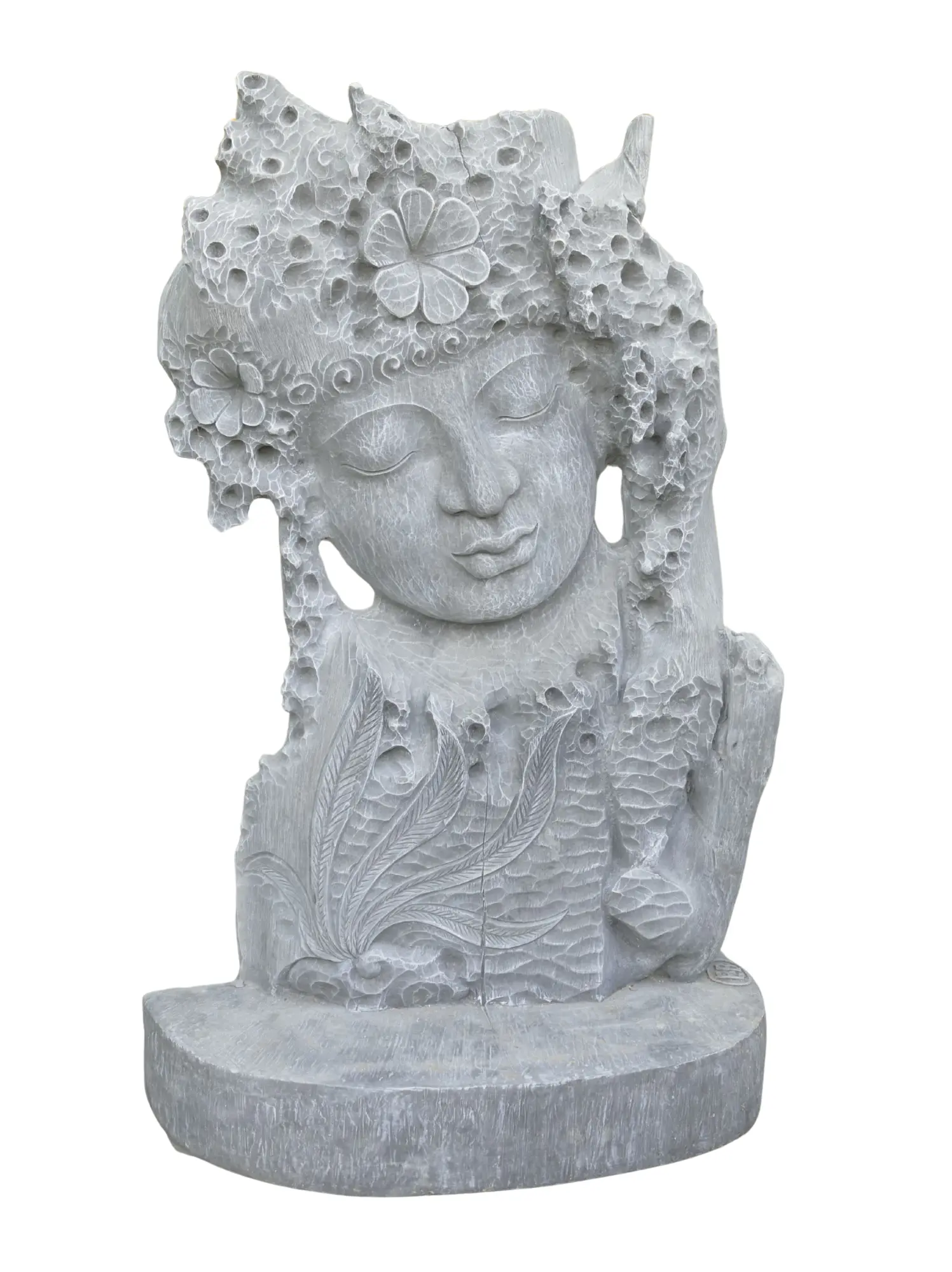  Product image 2 of the product “Padma - Buddha Face, Relief tree, 116 cm Height | cast stone ”